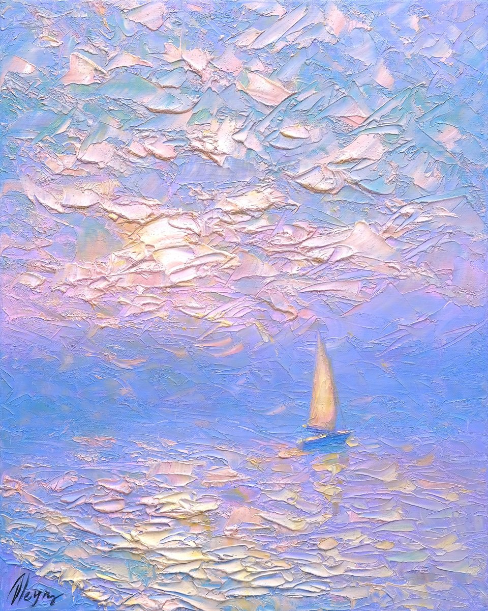 Impressionistic Landscape Oil Painting By Dmitry Oleyn, 16 X 20, Depth Of Soul, Original Artwork