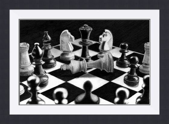 Checkmate Pencil drawing by Paul Stowe | Artfinder