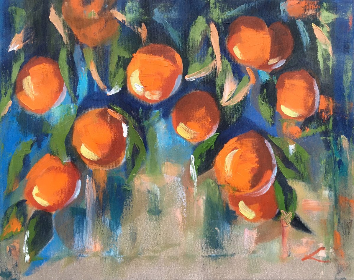 Photorealistic Oil Painting , Bright Oranges By Elena Sokolova, 20 X 16, Artwork For Sale On Artfinder
