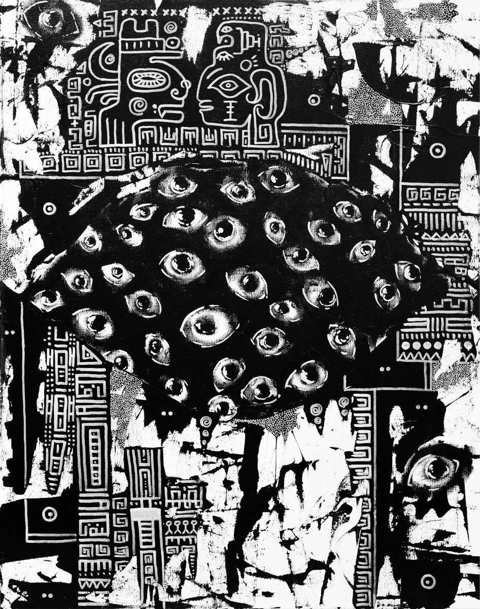 Organic Abstract Acrylic Painting By Anna Shee, 16 X 20, Defragmenteyesed #1, Original Artwork