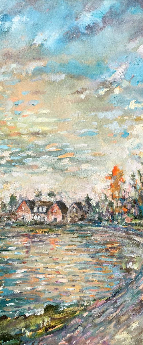 Village Pond of Falmer by Guy  Pickford
