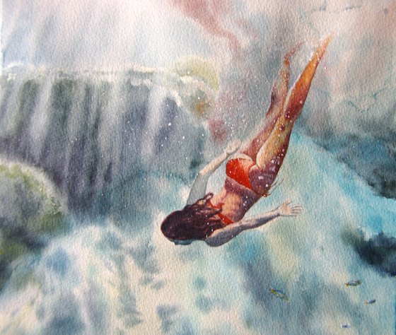 Surfing girl