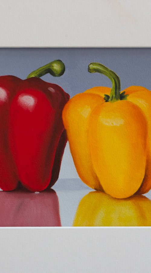 Study of Two Peppers by Ruth Archer