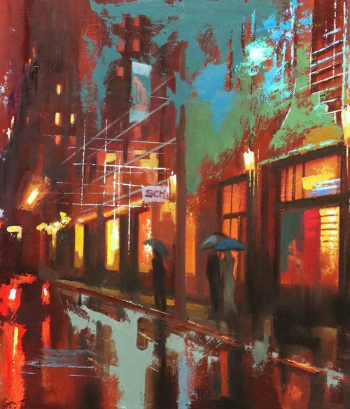 Broadway Night by Chin H Shin