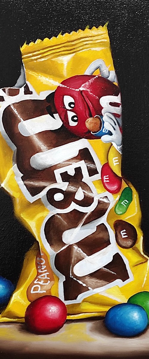 Peanut M&Ms  #2 still life by Jane Palmer Art