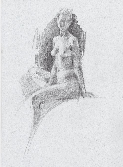 Romantic and sensual girl. Sexy naked girl. by Samira Yanushkova
