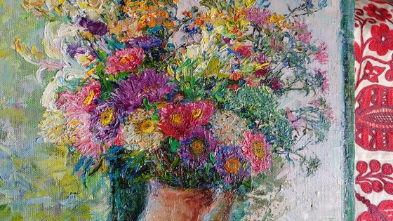 A bouquet of chrysanthemums