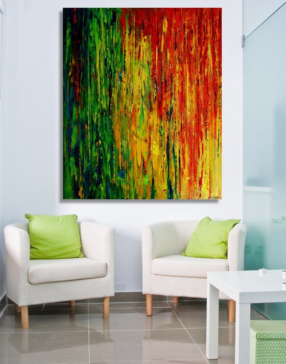 Rainbow Rain (100 x 120cm) (40 x 48 inches) XXL