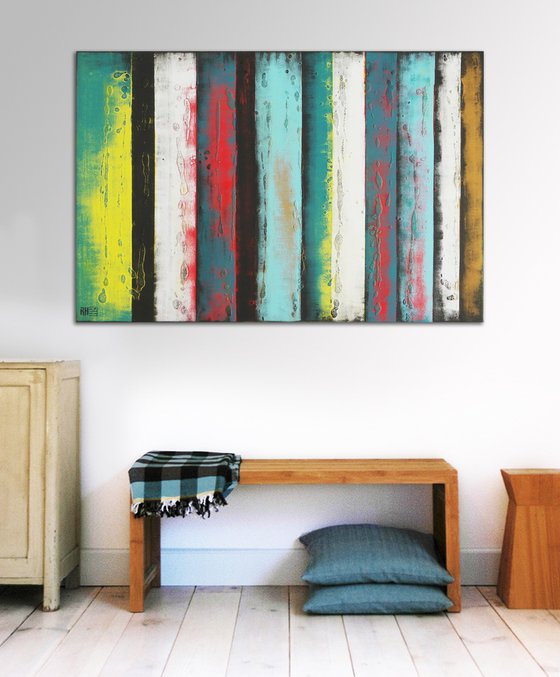 Turquoise Vertical Panels