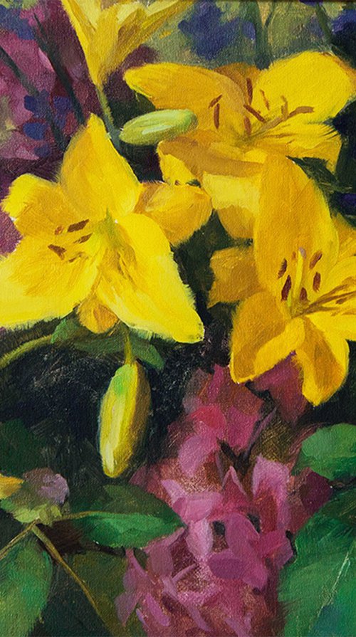 Yellow Lilies by Ling Strube