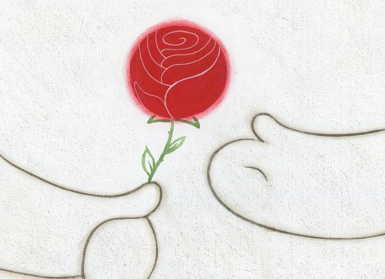 Hugs Art: A Single Rose
