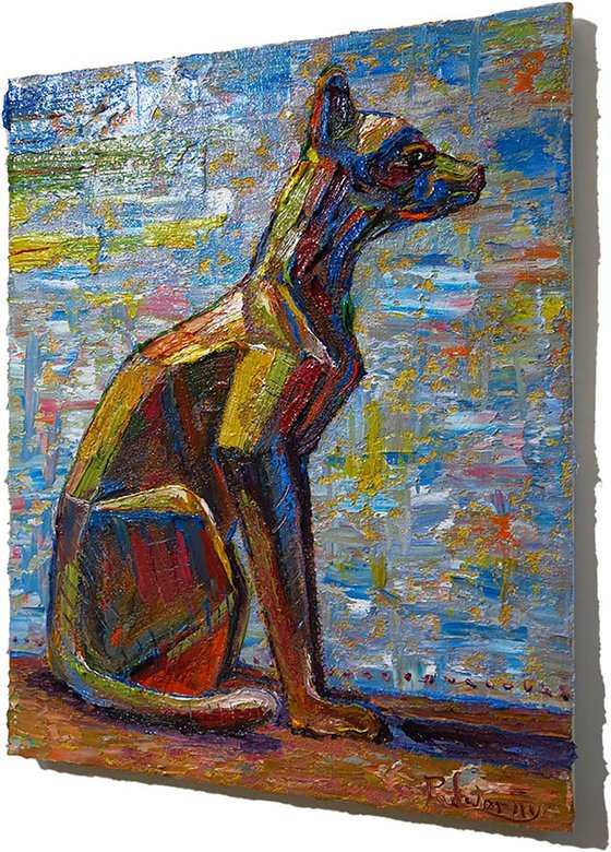 Original Oil Painting Cat