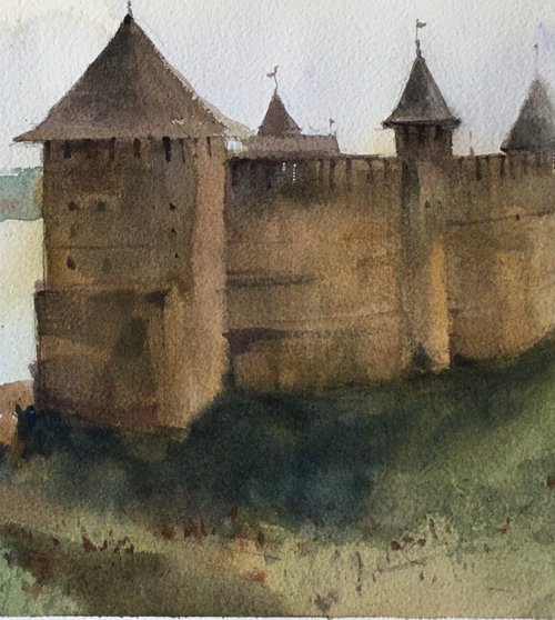 Khotyn Fortress. View of the Dniester River by Andrii Kovalyk