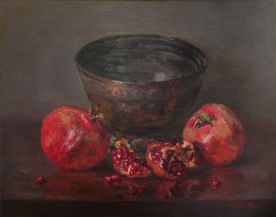Pomegranates, still life