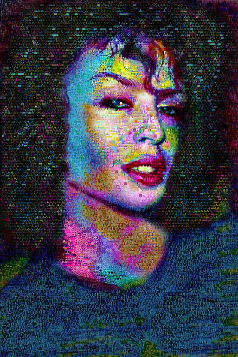 Portrait Painting By John Lijo Bluefish, 24 X 35, Into The Blue, Original Artwork