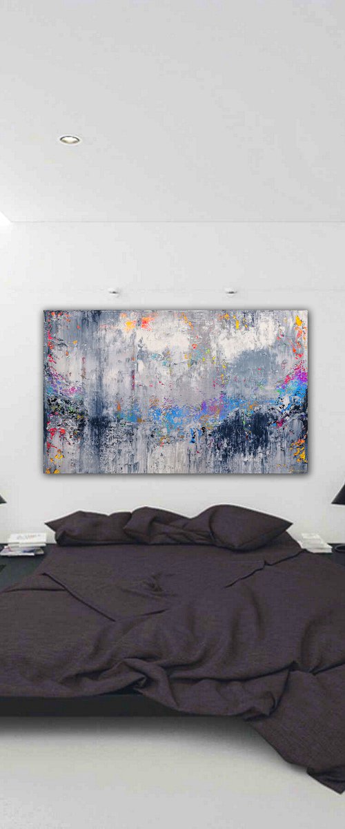 150x100cm. / abstract painting / Abstract 1215 by Alex Senchenko