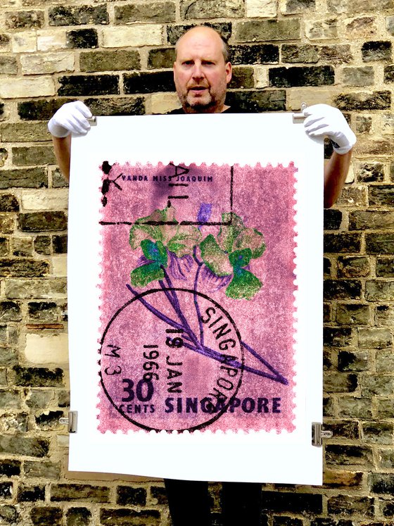 Singapore Stamp Collection '30 Cents Singapore Orchid Pink'