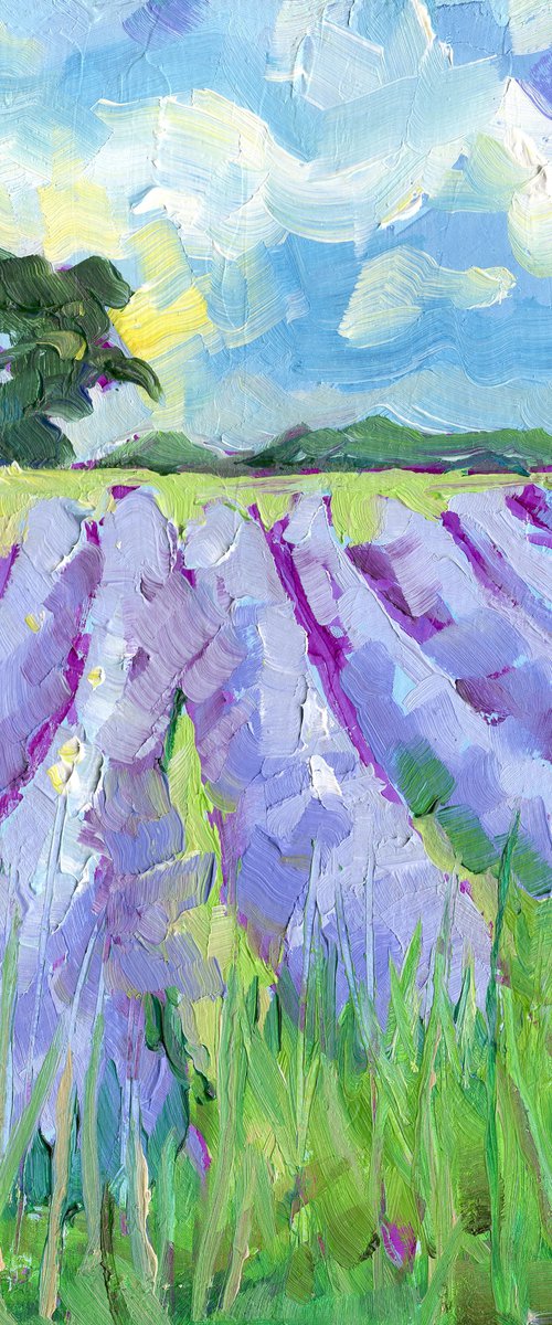 Lavender Escape - Miniature Landscape by Mary Kemp