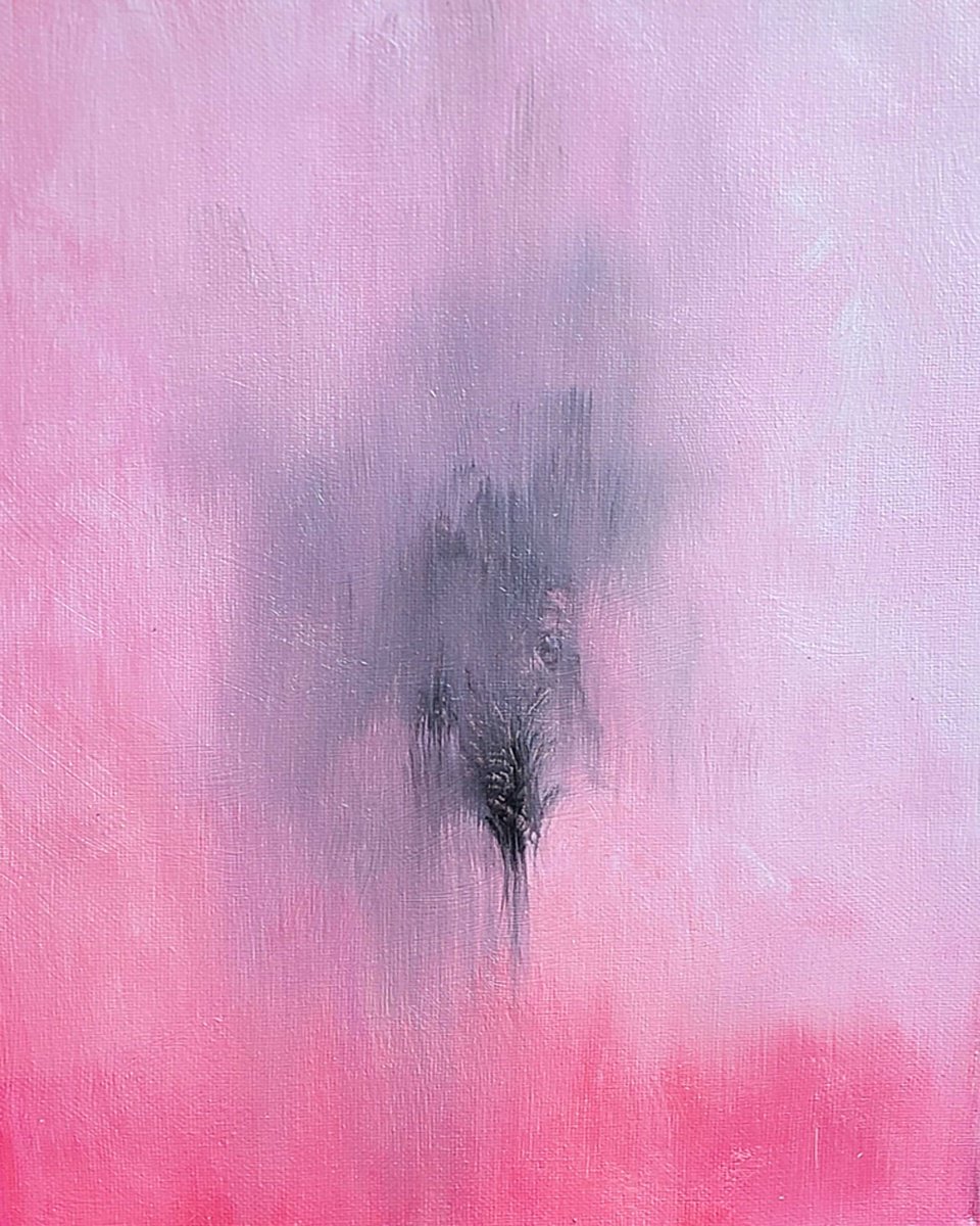 Organic Abstract Acrylic Painting By Kr Moehr, 8 X 10", Licorice Heart, Original Artwork