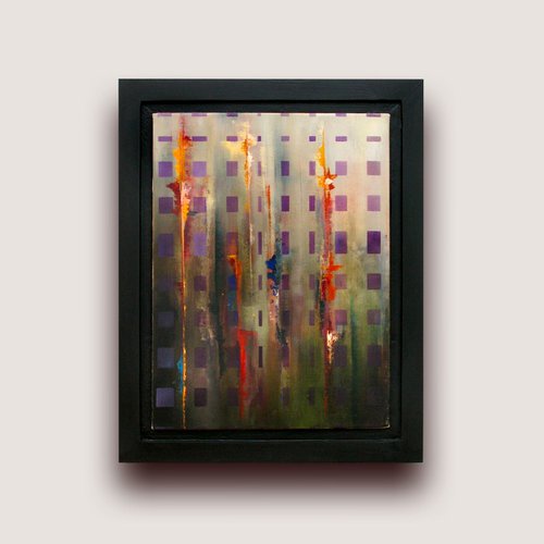 Abstract Oil Painting - Ab Squares ii by Matthew Withey