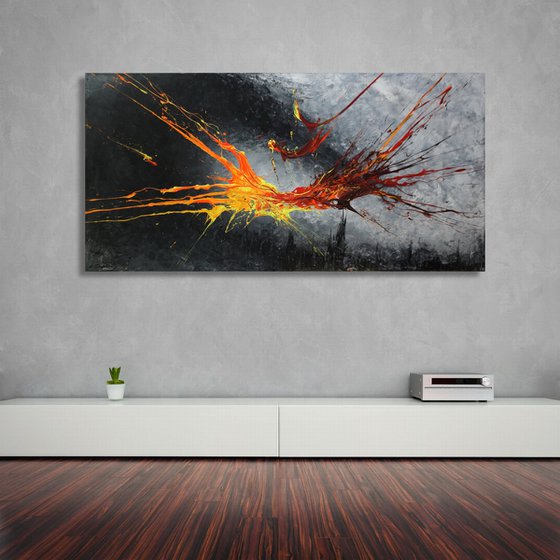 Fires Over Gotham (Spirits Of Skies 128167) (160 x 80 cm) XXXL (64 x 32 inches)