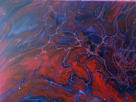 "Heart Palpitations" - SPECIAL PRICE - Original Abstract PMS Acrylic Painting - 20 x 16 inches