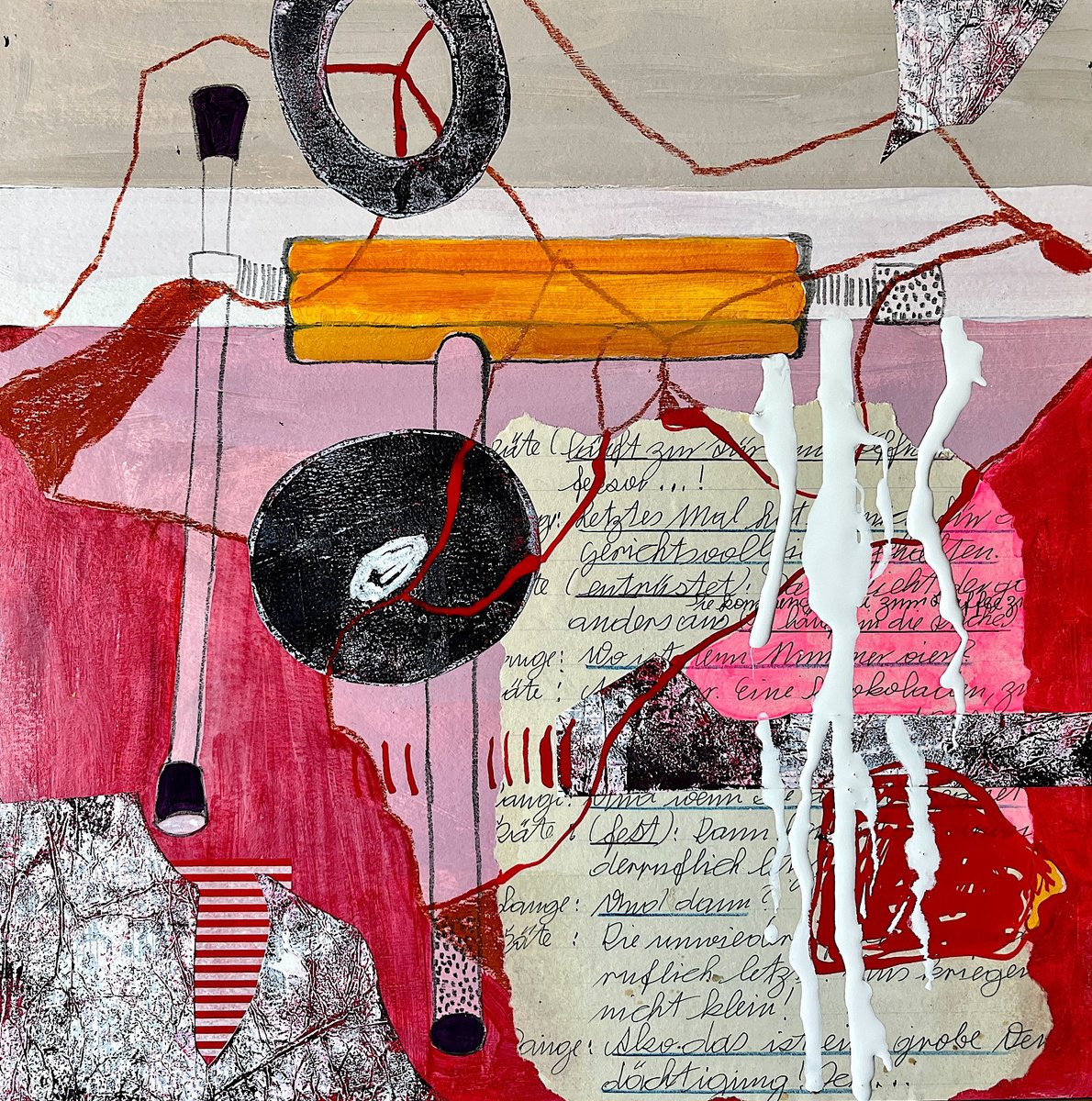 Still Life Painting By Marita Tobner, 12 X 12", Der Leiharbeiter, Original Artwork