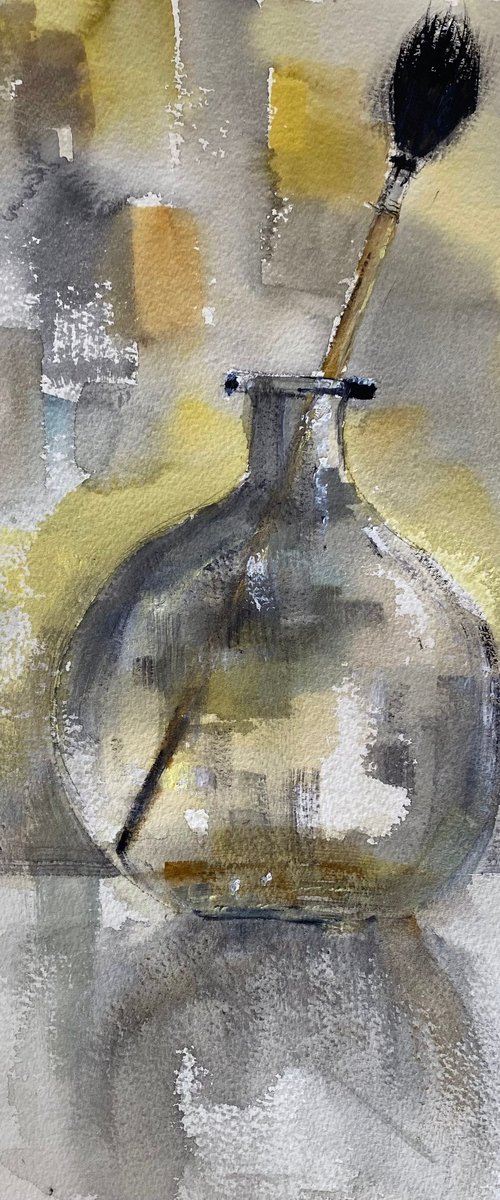 Brush and flask by Paul Mitchell