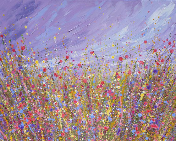 Lavender Haze Garden - Floral Painting