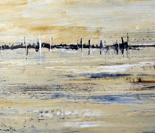 Sepia Shores 16  12x32 by Lil Nutter