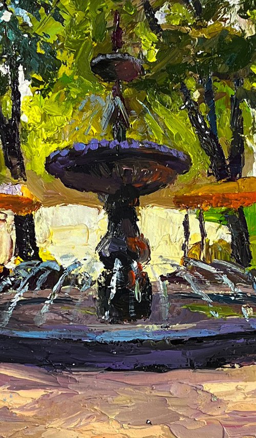 Fountain in the City Park by Boris Serdyuk