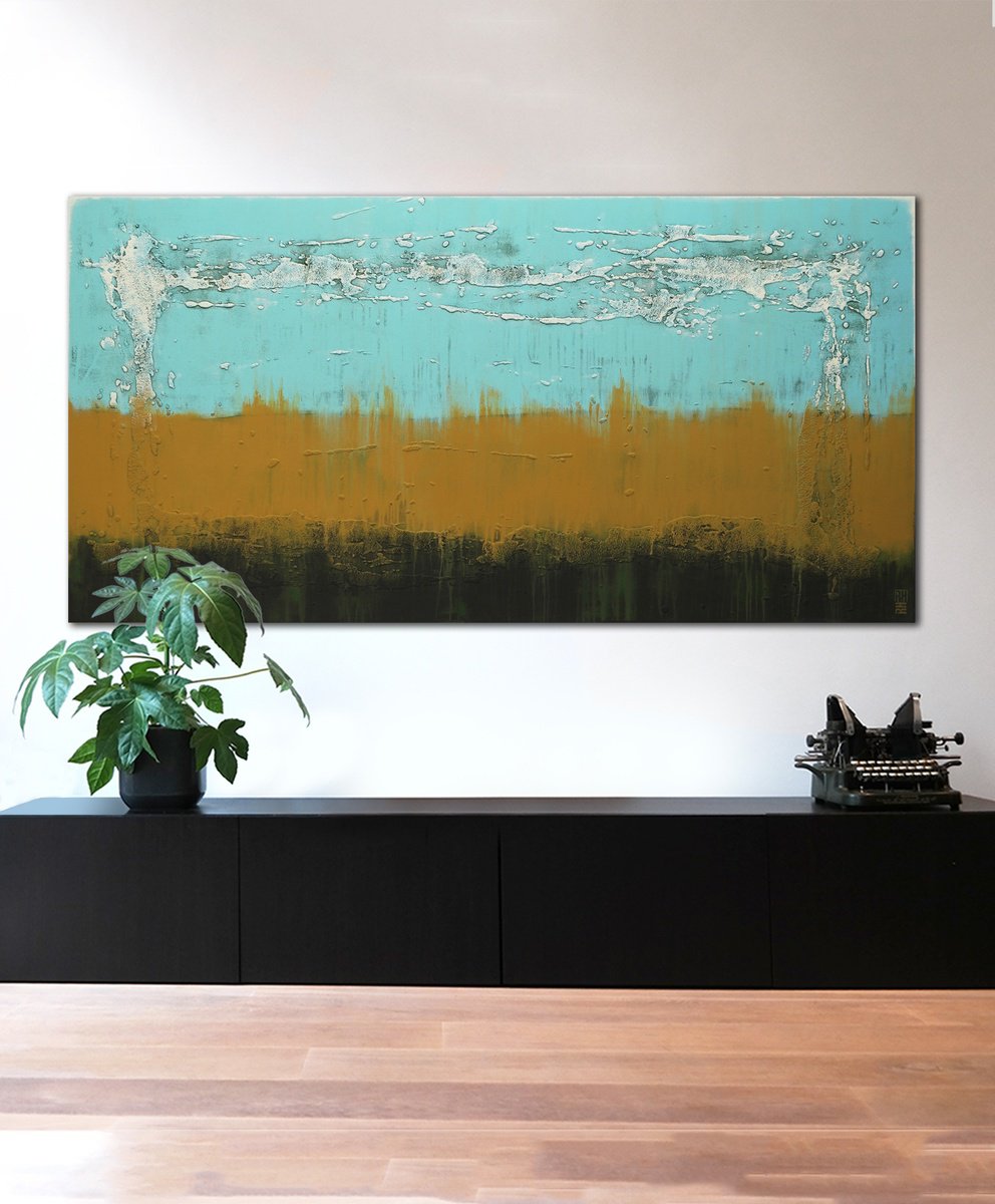 Landscape in Turquoise XL by Ronald Hunter