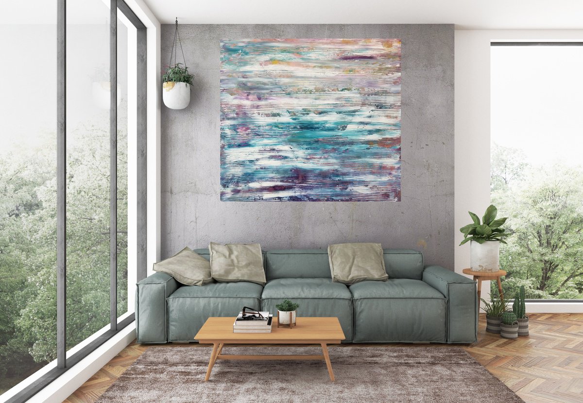 Find the way out - large abstract painting by Ivana Olbricht