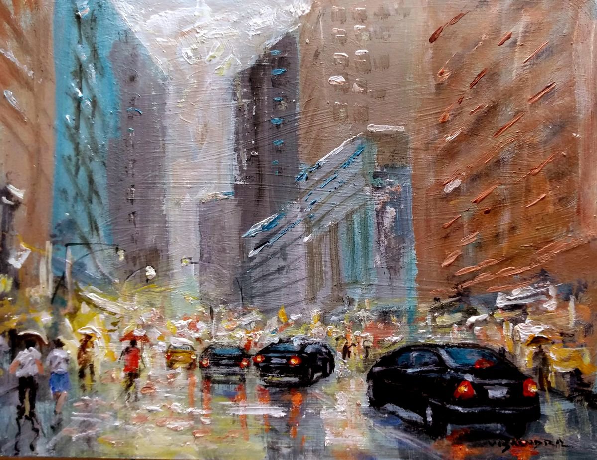 New York City in rain6 by Vishalandra Dakur