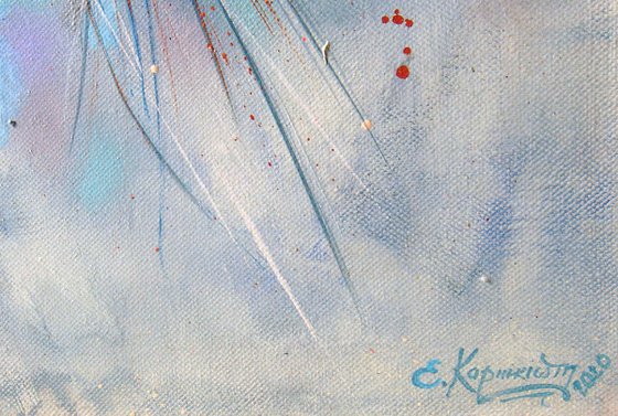 Abstract Floral Blues