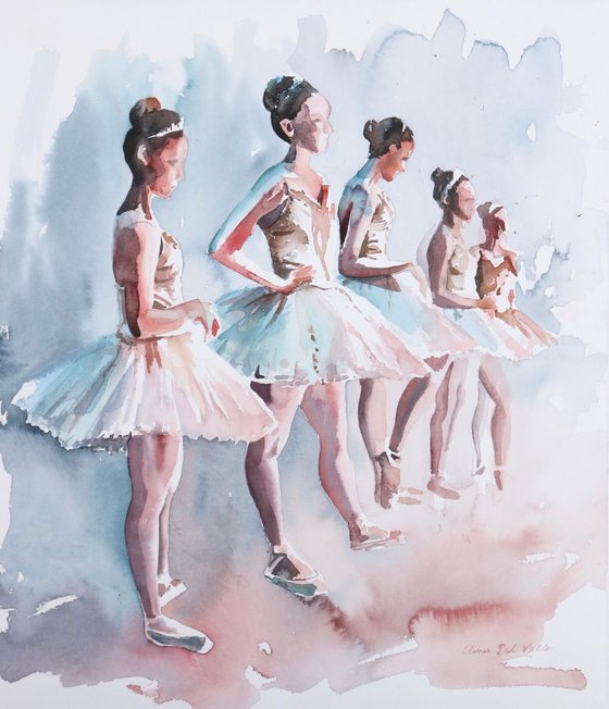 Ballerina Painting, "Before we go on"