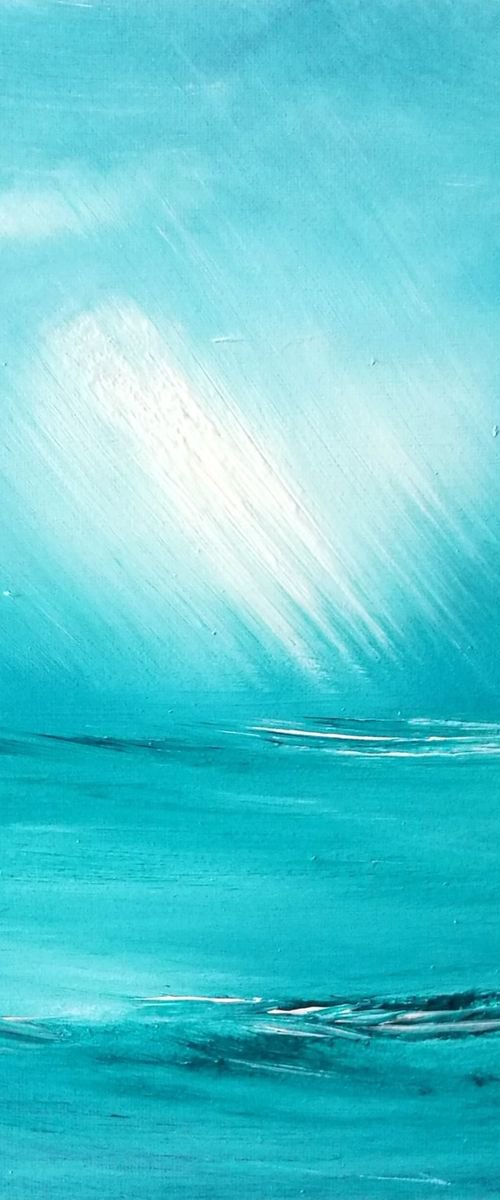Love Is In The Air - small painting, cornwall, seascape, gorgeous by Mel Graham