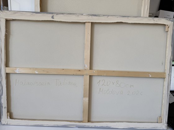 Azure Tidal Layers-Blue landscape