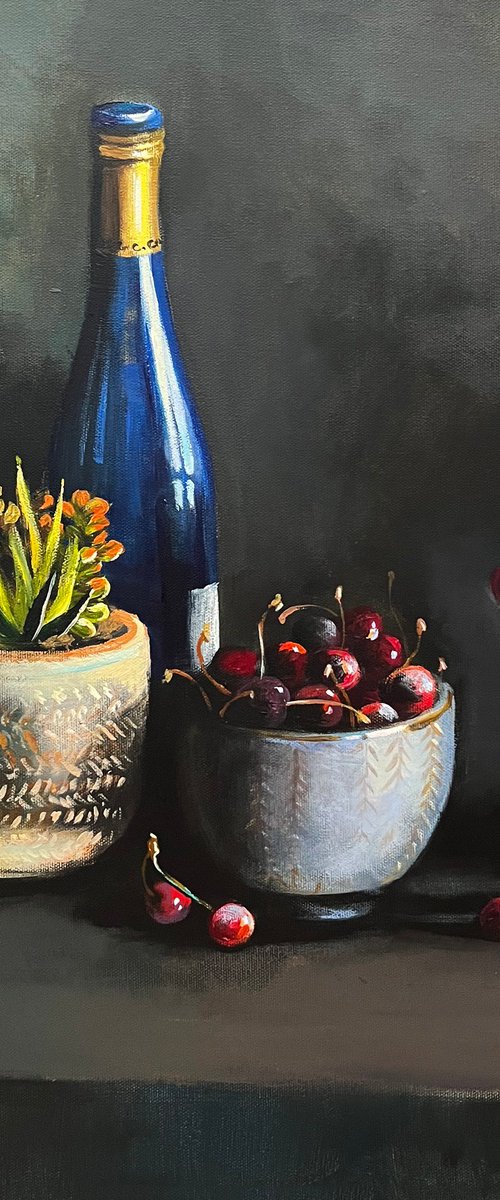 Still life with sherries by Maria Kireev
