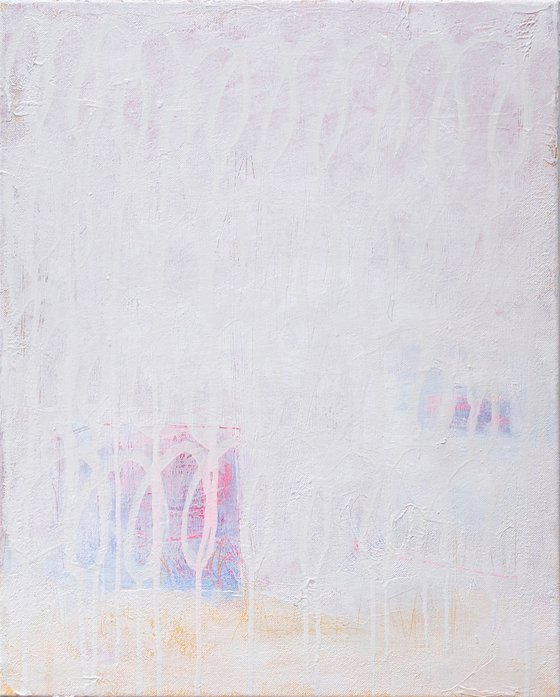 Layered Memories - White Abstract