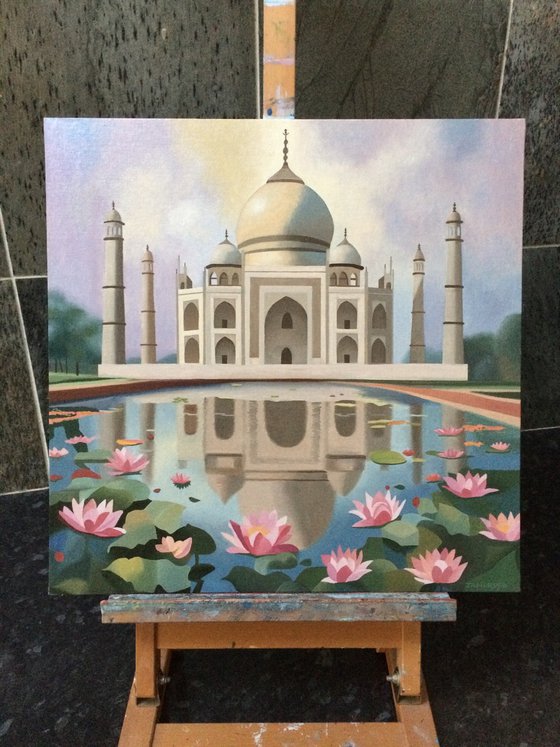 Taj Mahal With Lotus