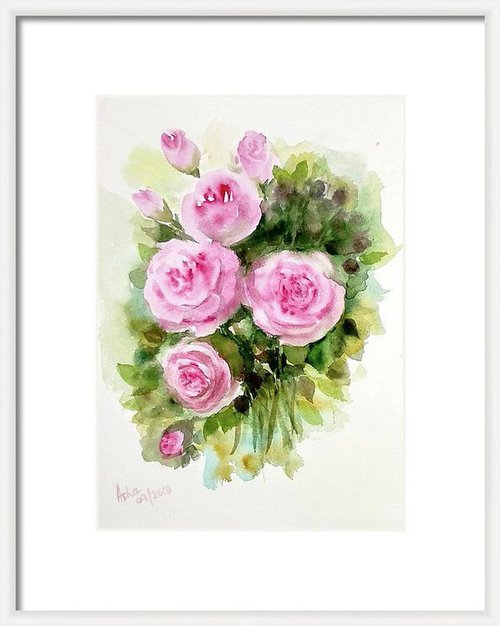 Pink Roses in Spring by Asha Shenoy