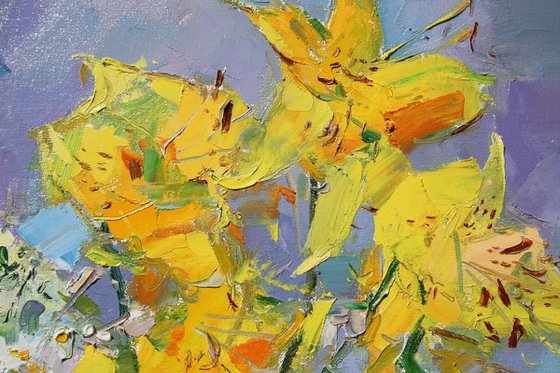 " Lily and daisies "