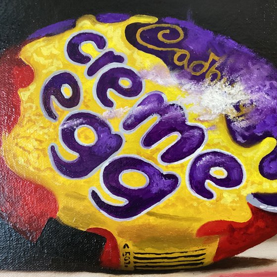 Cadbury chocolate Creme egg still life