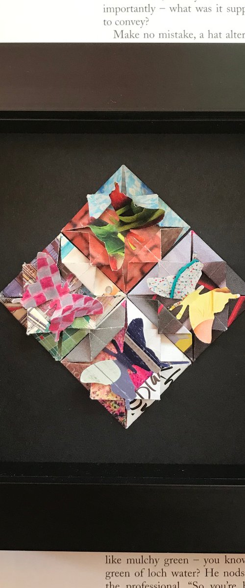 Mini Origami Mosaic with Butterflies No2 by Hernan Reinoso