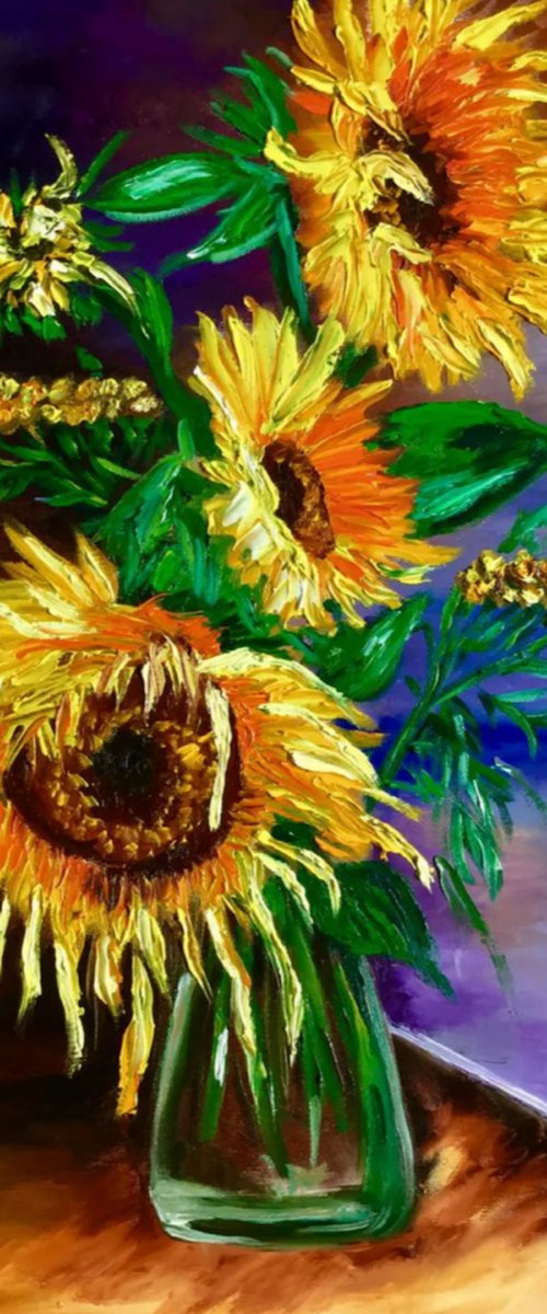 BOUQUET OF SUNFLOWERS by Olga Koval