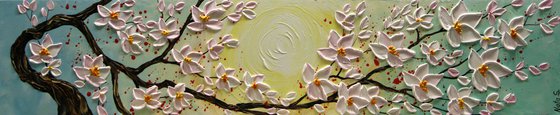 Spring Blossom - Original Blossom Sakura Painting, Impasto Flowers Art