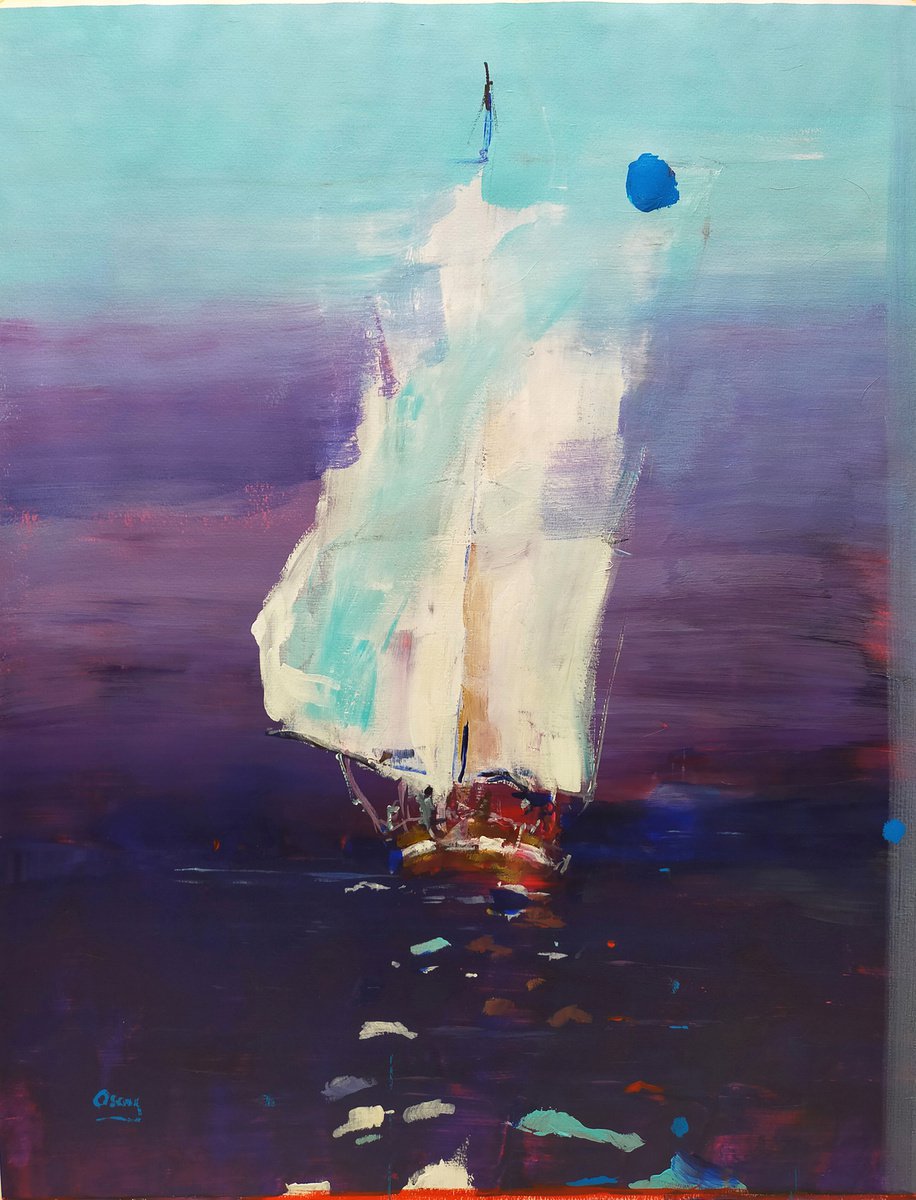 sailboat 7 by Oscar Alvarez Pardo