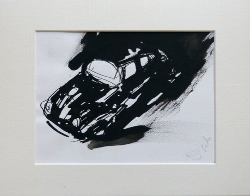 Volkswagen Beetle, framed and ready to hang 21x27 cm by Frederic Belaubre