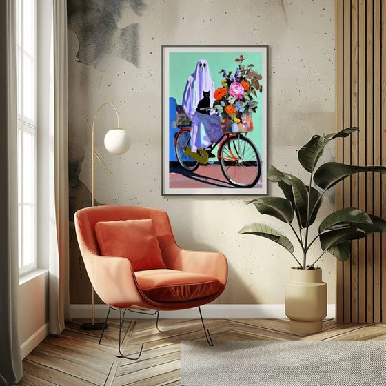 Ghost on Bicycle